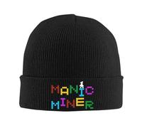 SDFXCDR Manic Miner e Willy Sinclair ZX Spectrum Cappello Lavorato A Maglia Berretti Autunno Inverno Cappelli Caldo Acrilico Hip-Hop cap per Uomini Donne Regali, Calore Invernale