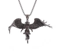 SDFXCDR Mens Collana Vintage Tempio Angelo Pendente Gabriele Arcangelo Collana personalità Patronus Amuleto Gioielli Regalo per Uomini e Donne Insegnanti Regali