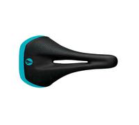SDG Allure V2 Saddle - Lux-Alloy Black/Turquoise