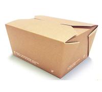 SDG PZ 20 Food Box Avana in Carta 15,2x12x6,5H BIO con Coperchio RICHIUDIBILE Ideale per L'ASPORTO Take Away