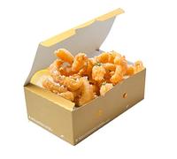 SDG PZ 50 Box Avana in Carta 20x12x7H BIO Compost con Coperchio RICHIUDIBILE Ideale per L'ASPORTO di CIBI,FRITTURE,PANINI,Patatine