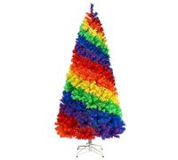 SDGBCXD Albero di Natale, Alberi di Natale incernierati da 7 Piedi con Supporto in Metallo, 1213 Punte Rami, for Decorazioni Natalizie for Interni ed Esterni