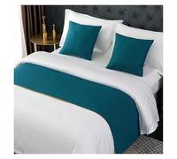 SDGBCXD Biancheria da Letto e Sciarpe, Copriletto Matrimoniale, King Size, Singolo, copriletto Solido for la Protezione dei Piedi del Letto e della Sciarpa Finale(Dark Green,50 * 50cm(Pillow Case))