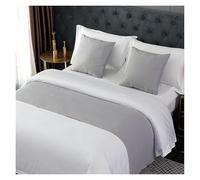 SDGBCXD Biancheria da Letto e Sciarpe, Copriletto Matrimoniale, King Size, Singolo, copriletto Solido for la Protezione dei Piedi del Letto e della Sciarpa Finale(Grijs,50 * 240cm for 180cm Bed)