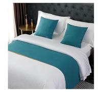 SDGBCXD Biancheria da Letto e Sciarpe, Copriletto Matrimoniale, King Size, Singolo, copriletto Solido for la Protezione dei Piedi del Letto e della Sciarpa Finale(Light Blue,50 * 180cm for 120cm Bed)