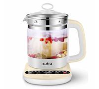 SDGBCXD Bollitore in Vetro, Bollitore Elettrico Automatico for stufato, pentola a Nido d'uccello, teiera a Forma di Fiore, Multifunzione for Cucinare Il tè e la zuppa(B)