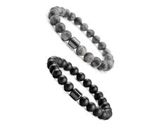 SDGBCXD Braccialetti ansiolitici, Bracciale anti-alcol, braccialetto for smettere di bere alcol, Alcoholfor Men Women, allevia ansia e stress(E+F)