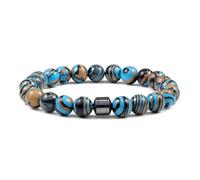SDGBCXD Braccialetti ansiolitici, Riduce la voglia di alcol, allevia l'ansia e lo stress da astinenza, supporto naturale for smettere di bere(Blue black)