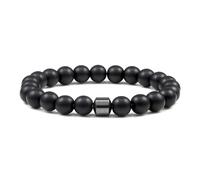 SDGBCXD Braccialetti ansiolitici, Riduce la voglia di alcol, allevia l'ansia e lo stress da astinenza, supporto naturale for smettere di bere(Matte black)