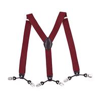 SDGBCXD Bretelle da Uomo, Bretelle da Uomo con Bretelle Elastiche Larghe e Regolabili, 6 robuste Clip, Confezione 1(A Type)