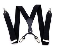 SDGBCXD Bretelle da Uomo, Bretelle for Uomo - Elastiche Regolabili da 1,4 Pollici di Larghezza a Forma Y for Donna con Clip Resistenti