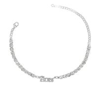 SDGBCXD, Cavigliera in acciaio inossidabile con costellazione for donna, alla moda, con lettere inglesi in strass, zircone, gioielli da spiaggia,Cavigliere(Gold,Libra anklet)