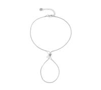 SDGBCXD, Cavigliera sexy con tacco alto e cristalli for donne, con catena for gambe e supporto for piedi in cristallo, gioielli, sandali e accessori,Cavigliere(T4 Silver)