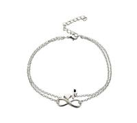SDGBCXD, Cavigliere con ciondolo a croce e iniziali, for donne, sandali, lettere, braccialetti alla caviglia, gioielli for il piede, regalo,Cavigliere(Silver,K)