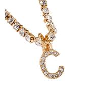 SDGBCXD, Cavigliere con lettere color oro for donna, con ciondolo a forma di catena dell'alfabeto, braccialetto alla caviglia, gioielli da spiaggia in stile boho, regalo for feste,Cavigliere(C)