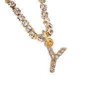 SDGBCXD, Cavigliere con lettere color oro for donna, con ciondolo a forma di catena dell'alfabeto, braccialetto alla caviglia, gioielli da spiaggia in stile boho, regalo for feste,Cavigliere(Y)