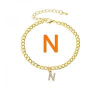 SDGBCXD, Cavigliere con lettere color oro for donna, con ciondolo a forma di catena dell'alfabeto, braccialetto alla caviglia, gioielli da spiaggia in stile boho, regalo for feste,Cavigliere(2)