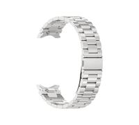 SDGBCXD Cinturino per Orologio in Metallo, Adatto for Orologio con Cinturino in Acciaio Inossidabile Fibbia Piatta a Tre Perline e sgancio rapido a 6 Pulsanti. for(Silver,14mm)