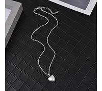 SDGBCXD, Collana girocollo con perle a forma di cuore, elegante e dolce, for donne e studenti, regalo for feste.,Collane(Silver Color)