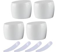 SDGBCXD, Confezione da 4, vasetti vuoti for cosmetici in plastica bianca da 50 ml, contenitore con coperchio, contenitore for lozione, crema for il viso, bottiglia da viaggio + 4 spatole. ,Barattoli p