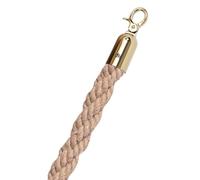 SDGBCXD Corda per Transenne, Barriere di Controllo della Folla Corda Sicurezza Stanchion Intrecciata in Canapa, for Hotel(Gold Hooks,300cm/118in)
