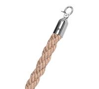 SDGBCXD Corda per Transenne, Barriere di Controllo della Folla Corda Sicurezza Stanchion Intrecciata in Canapa, for Hotel(Silver Hooks,50cm/20in)