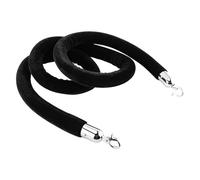 SDGBCXD Corda per Transenne, Barriere di Controllo della Folla in Velluto con Ganci in Argento. Corda for montanti Commerciale for carichi Pesanti(Black 1pack,12.5ft/381cm)