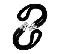 SDGBCXD Corda per Transenne, Barriere di Controllo della Folla in Velluto Nero con Ganci in Argento, Barriere Sicurezza Commerciali Corda for montanti for carichi Pesanti (2 Pack,11ft/336cm)