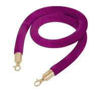 SDGBCXD Corda per Transenne, Barriere in Corda di Velluto con montanti, Corde barriera for Il Controllo della Folla Bottoni a Pressione Lucidi(Purple B,0.9m/3ft)