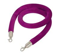 SDGBCXD Corda per Transenne, Barriere in Corda di Velluto con montanti, Corde barriera for Il Controllo della Folla Bottoni a Pressione Lucidi(Purple a,3.6m/12ft)