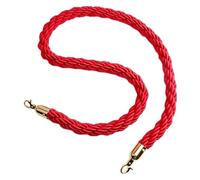 SDGBCXD Corda per Transenne, Corda di Canapa con Montante Intrecciato, Controllo della Folla in Nylon Ganci Dorati, for Cinema/Grandi inaugurazioni/Hotel (Red,2m/6.6ft/79inch)