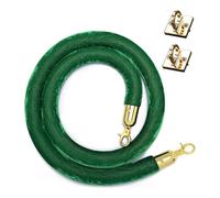 SDGBCXD Corda per Transenne, for la Guida al Controllo della Folla, Cavo VIP Resistente for Appendere con 2 Kit di Ganci a Parete(Green,9ft/274cm)