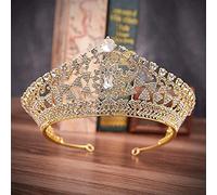 SDGBCXD Corona, Corona da Sposa con Pettine for Capelli in Cristallo, Mini Tiara Principessa Donna, for la, for Festa di Fidanzamento e Nascita(C)