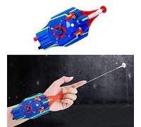 SDGBCXD Lanciatore di ragnatele, Sparatutto con magneti a Ventosa, Sollevamento Automatico, Raggio di Lancio 9,8 Piedi, Ricaricabile Tramite USB, Giocattolo Ruolo da Supereroe(Blue)