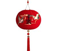 SDGBCXD Lanterne per Il Capodanno lunare, Lanterne Rosse Rotonde Creative con Nappe, Decorazioni Tradizionali sospese, Lanterne Portafortuna, for Il Capodanno Cinese, Festa di Primavera(E,15in)