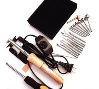 SDGBCXD Macchina da Stiro, Kit for la creazione di Fiori Finti con 17 Teste, Saldatore Elettrico a Forma Trifoglio for Artificiali da 110-220 V