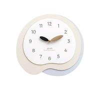 SDGBCXD Orologio da Parete, Decorazione Artistica in Legno Senza ticchettio, Silenzioso e Moderno, in, interpreta l'estetica della Vita, Adatto for Soggiorno, Camera da Letto, Studio(Rice with Blue)