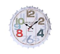 SDGBCXD Orologio da Parete, Orologio Moderno al Quarzo Silenzioso Vintage retrò in Metallo di Grandi Dimensioni con Capsule 3D Orologi Movimento(2)