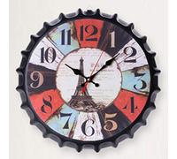 SDGBCXD Orologio da Parete, Orologio Moderno al Quarzo Silenzioso Vintage retrò in Metallo di Grandi Dimensioni con Capsule 3D Orologi Movimento(4)