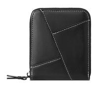 SDGBCXD portafoglio, con blocco, 10 scomparti for carte, 1 scomparto for monete, for contanti, porta da uomo in pelle PU(Black)