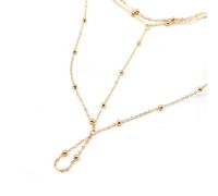 SDGBCXD, Semplice catena di perline in metallo di rame for cavigliera che collega il piede al dito, braccialetto for cavigliere a piedi nudi for donne, gioielli creativi da spiaggia,Cavigliere(B453 1