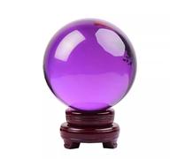 SDGBCXD Sfera di Cristallo, Sfera di Cristallo Solido Trasparente in Vetro, Sfera Cristalli Attivi for magia, Ornamenti da scrivania, Regali Stregoneria, 6 cm(8cm)