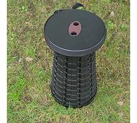 SDGBCXD Sgabello da campeggio, Sgabello da pesca pieghevole portatile restringibile Sgabello telescopico regolabile Sgabello retrattile Outdoorniture Sedie(Black)
