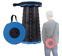 SDGBCXD Sgabello da campeggio, Sgabello telescopico pieghevole retrattile sgabello da pesca portatile carico 404 kg campeggio sedile pieghevole(Blue)