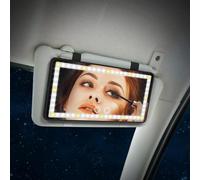 SDGBCXD specchietto cosmetico, con 3 modalità di Luce e 60 LED, Specchio for Il Trucco con Touch Screen dimmerabile for Tutte Le Auto(Black)