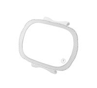 SDGBCXD specchietto cosmetico, con Controllo Luce e Tocco - Specchietto retrovisore Universale a Clip for Visiera Auto(White)