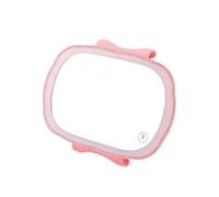 SDGBCXD specchietto cosmetico, con Controllo Luce e Tocco - Specchietto retrovisore Universale a Clip for Visiera Auto(Pink)