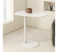 SDGBCXD Tavolino, For divano e letto, comodino minimalista chic tavolino da caffè dal design elegante bianco nero(50x38x60cm,White)
