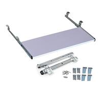 SDGBCXD Vassoio per Tastiera, Vassoio Porta Tastiera sotto la scrivania, cassetto ergonomico Regolabile con ripiano for braccioli, for Computer da Ufficio in casa(B White,54cm x 27cm)