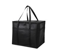 sdgERYEeg borsa termica, 1 Borsa termica portatile da picnic in tessuto non, grande capacità, for consegna cibo, for esterni, borsa, nera